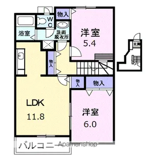 パティオⅡ【2階】の間取り