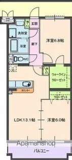 エクレールA&K【3階】の間取り