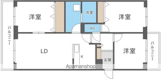 BRO北野【502号室】の間取り