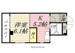 タウンコートヨコハマ【2階】の間取り