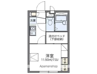 レオパレスCHEZ TOI【1階】の間取り