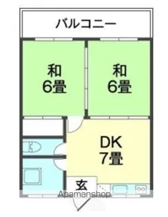 シャトレひので【102号室】の間取り