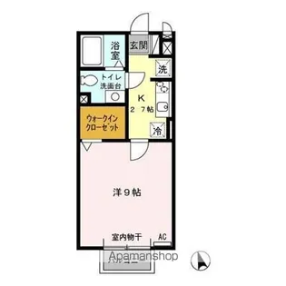 岐阜県岐阜市水海道4丁目【アパート】の間取り