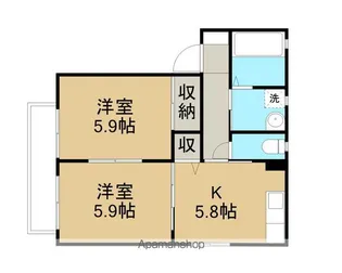 ハイツセイワ【1階】の間取り