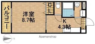 バートハイム伊藤Ⅱ【3階】の間取り