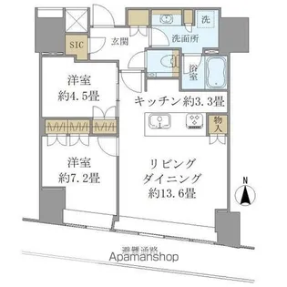 Brillia Tower堂島【7階】の間取り