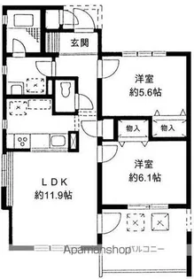 シダークレストあざみ野B棟【2階】の間取り