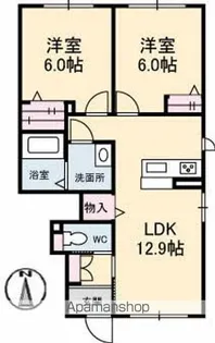 シャーメゾン明治橋【1階】の間取り