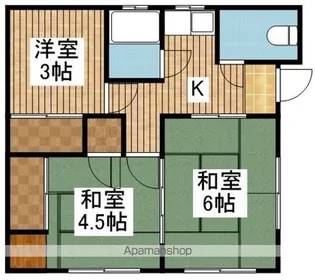 井浦アパート【202号室】の間取り