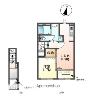 オリオン【202号室】の間取り