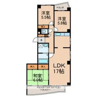 カサブランカ【501号室号室】の間取り