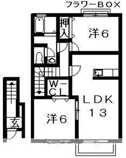 ディアス38【2階】の間取り