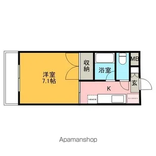 古市パークマンション【108号室】の間取り
