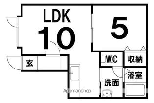 1LDKの間取り画像