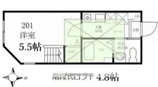 ハーミットクラブハウスアップ・ビレッジ反町【2階】の間取り