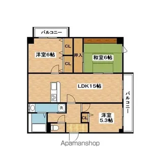 トレビバース上山手公園Ⅱ【2階】の間取り