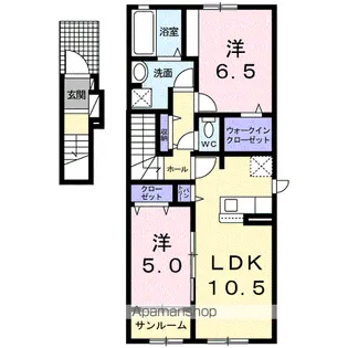 アムール・シュッド Ⅱ【2階】の間取り