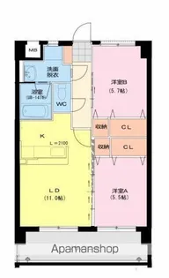 Y’S COURT【5階】の間取り