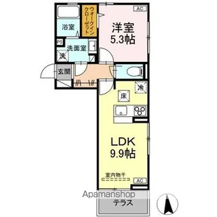 セレスティア桜木【1階】の間取り
