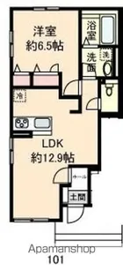 クレール【101号室】の間取り