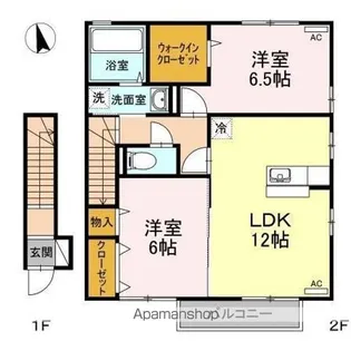 愛媛県松山市清住2丁目【アパート】の間取り