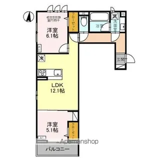 リヴェール・パルコ【2階】の間取り