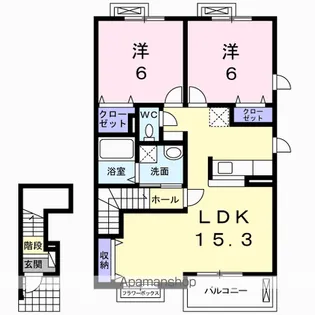 大阪府泉南郡熊取町久保2丁目【アパート】の間取り
