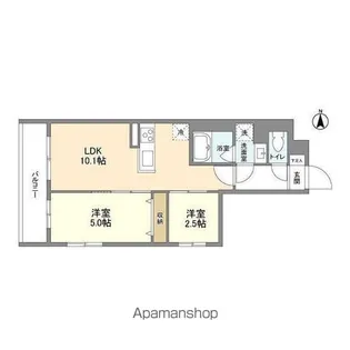 パルムクレスト武蔵小山 ノース棟【2階】の間取り
