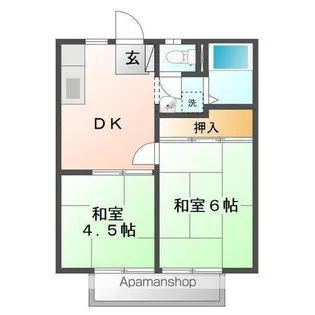 シティドミール【102号室】の間取り