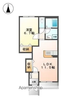 プレジールA【1階】の間取り