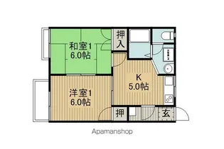 フォーブル杉菜池B棟【B205号室】の間取り
