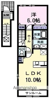 イーストカーサ壱番館【2階】の間取り