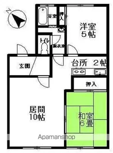 コーポ須戸【201号室】の間取り