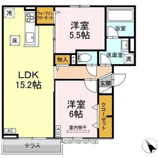 RESUA茶畑B【1階】の間取り
