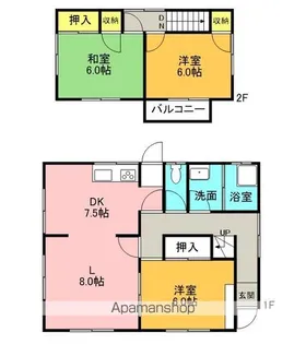 香川県丸亀市飯山町東坂元【一戸建】の間取り