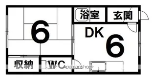 ハイツいこい【2階】の間取り