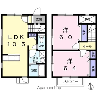 ジェイズタウンB【1階】の間取り