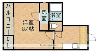 クレフラスト高丘B棟【201号室】の間取り