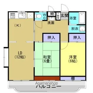 ペアーハイツ【2階】の間取り