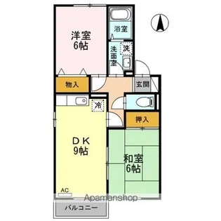 ハルメゾン【202号室】の間取り