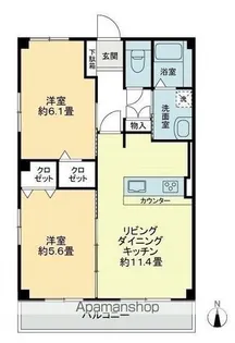 プリヴェット木太【2階】の間取り