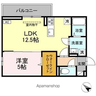 CLASSEUM盛岡駅前 II【1階】の間取り