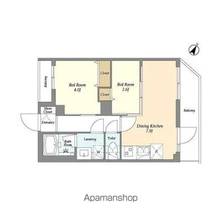 ドゥーエ曳舟Ⅱ【2階】の間取り