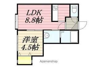 ルーエ南平岸【205号室】の間取り