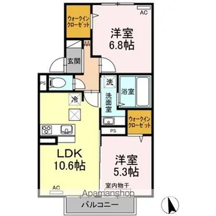 ローマンカモミール【108号室】の間取り