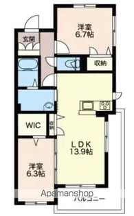ベルクルーⅡ【201号室】の間取り