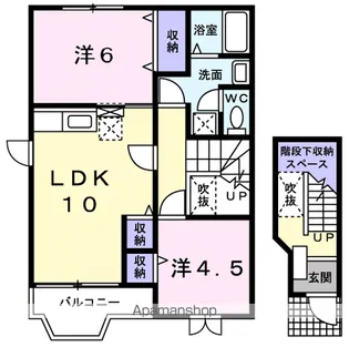 ピーコックB【2階】の間取り
