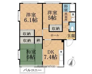 ストークヴィレッジB【2階】の間取り