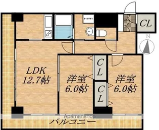 ティアラタワー中島倶楽部(Ⅰ−Ⅳ)【29階】の間取り