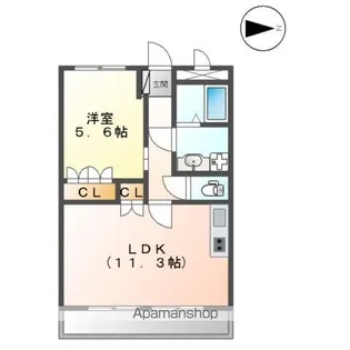 メゾンドコンフォース Ⅰ【2階】の間取り